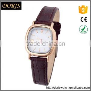 New Models From Doris Watch Square Case Leather Band Japan Movt Pc21s Quartz Women Watch 2016 Hotly thumbnail-1