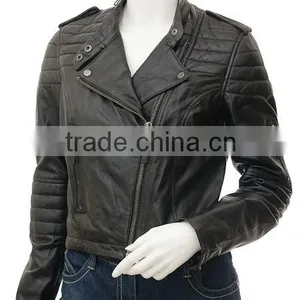 Women Leather Jackets With Padding Details thumbnail-1