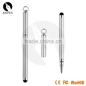 KKPEN Stylus Pen Metal Siver Fashionable 2 in 1 Ball Pen With Swinging Ring thumbnail-3