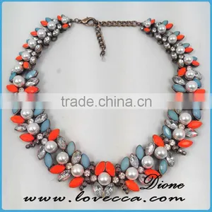 New Antique Women Charms Multicolor Bead Stones Chain Fahion Necklace Hot Sale thumbnail-1