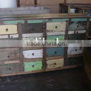 RECYCE WOOD 16 DRAWER CABINET thumbnail-1
