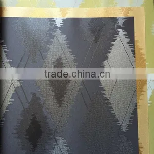 Hot Washable Deep Embossed Rhombus Vinyl Wallpaper for Home Decoration thumbnail-1