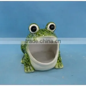 Ceramic Frog Garden Decoration Pot, Pottery Garden Flower Pot thumbnail-1
