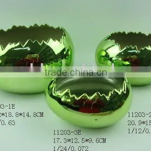 Ceramic Electroplated Egg Candle Holder thumbnail-1