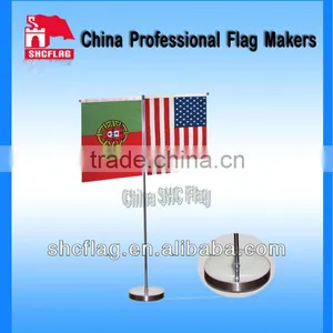 Custom Decorative Metal Table Flag With Telescopic Pole thumbnail-1