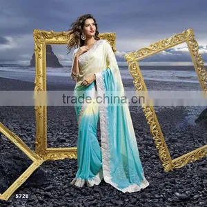 Bollywood Actress Off White Georgette Saree thumbnail-2
