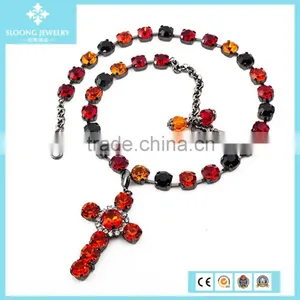 2015 Multicolor Crystal Chain Necklace Designs thumbnail-3