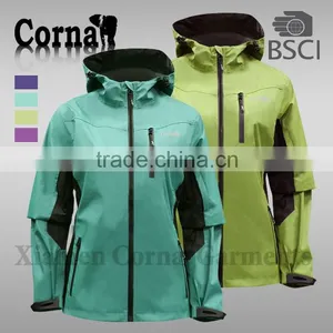 Newest Develop Lady 100% Polyester 2.5 Layer 3*3 Ripstop Waterproof Jacket thumbnail-2