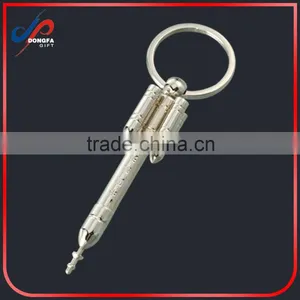 Custom Shape Metal Rocket Shape Key Ring Keychain thumbnail-1