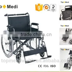 Powder Coating Disabled and Remote Steel Wheelchair thumbnail-3