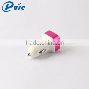 OEM Colorful Dual-port 2 USB Port 5v 2.1a Smart Car Charger With Indication Light thumbnail-4