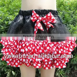 Hot Sale Baby Skirts, Red Polka Dot Mini Skirts for Girls, Dancing Wear thumbnail-1