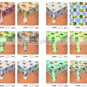 PVC Transparent Printed Tablecloth / PVC Table Cloth Rolls thumbnail-6