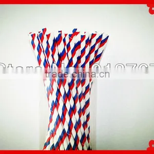 Wholesale Party Colour Printing Paper Straws 12pc , Children Love , Eco-friendly for Wedding Party thumbnail-3
