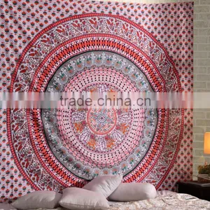 Wall Hanging Hippie Elephant Mandala Bedspread Ethnic Throw Art India Indian Tapestry thumbnail-1