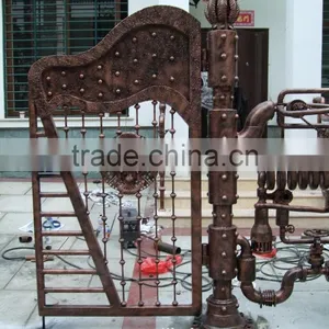 Cast Iron Metal Arts and Craft for Home Decoration the Father and Son Fishing Figurines thumbnail-5