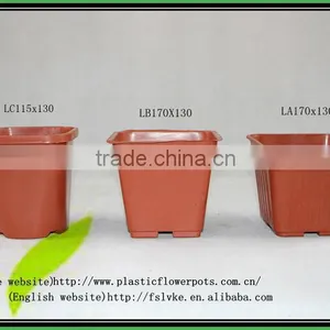 Factory Square Terracotta Hot Sale Flowerpots Plastic Garden Pots thumbnail-3