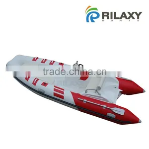 China Cheap 4.8m 16ft Fiberglass Hull Inflatable RIB Boat RIB480B as Tender Dinghy thumbnail-1