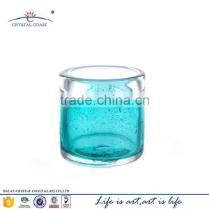 Bubble Style Tea Light Glass Candle Shade; Hand Blown Candle Glass Jar Shade thumbnail-3