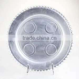 Hot Sale Silver Beaded Glass Dishes and Charger Plates thumbnail-2