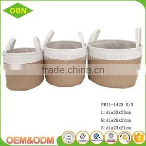 Customized Set 3 Foldable Collapsible Laundry or Toy Fabric Storage Basket thumbnail-2