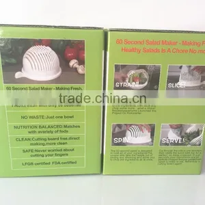 HOT PRODUCT Plastic Secure Salad Cutter Bowl for Vegetable thumbnail-4
