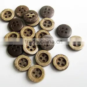 Round Coconut Button/ Coconut Shell Button, Handmade and Fashionable thumbnail-2