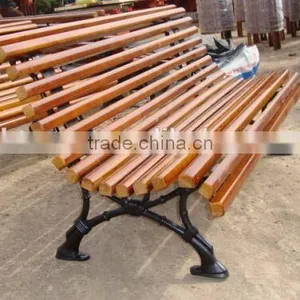 Classic Wooden And Cast Iron Garden Bench thumbnail-2