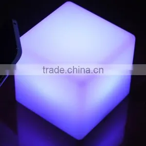 PE Material 16 Color Changes Glowing Led Cube Chair /rechargeable Light up Ledcube Stool thumbnail-4