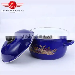 Quality Guarantee Enamel Kitchenware Decal Cookware / Cooking Pot With Mirror Face thumbnail-5