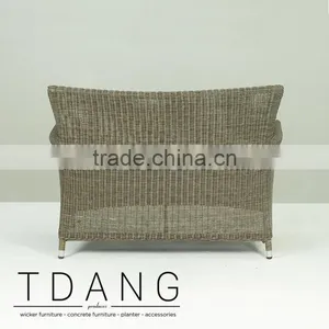 Manning Wicker Sofa - Rattan Patio Furniture Garden Bench. thumbnail-3