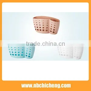 Bathroom Basket Storage Plastic Shelf Wall Holder thumbnail-4