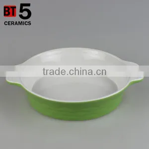 BT5-SD09G Stonware Large Green 1.2L Deep Dish Baker thumbnail-1