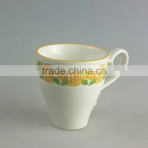 New Bone Embossed Rose Handpainted Mug thumbnail-2