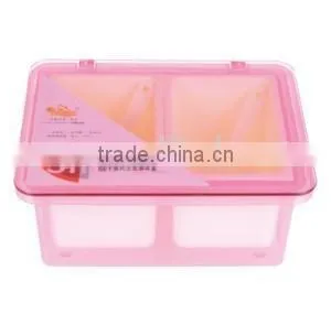 Two Grid Plastic Seasoning Box Spice Box Cruet Box With Lid thumbnail-1