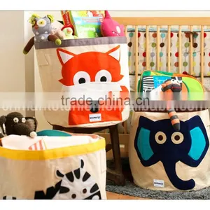 Hot Sale Fabric Storage Basket With Lovely Animual Printing ,you Can Put Toys ,dirty Clothes and so on as Sundiries Storage Bag thumbnail-4