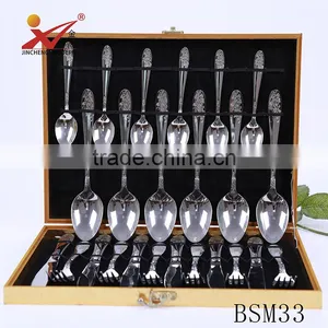 BSM33 Hot Sale Cheap Price 24 Pcs Stainess Steel Cutlery Set 5 Star Hotel Use thumbnail-1