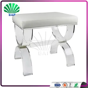 Modern Ghost Bar Side Stool Acrylic Counter Stool Plexiglass Seat Height Stool thumbnail-5