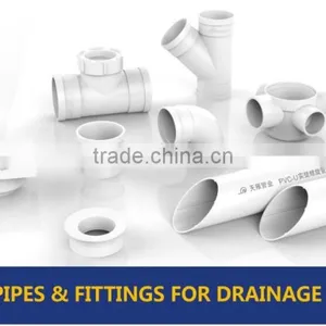 Factory Price Manufacturer Good Quality PVC Fitting UPVC Rubber Joint Plastic Fitting for Drainage GB 90 Deg Elbow thumbnail-2