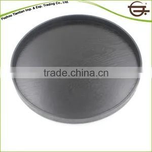 Black Round Kitchen Reusable Coffee Cup Wood Tray thumbnail-1