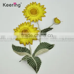 2017 New Arrival Beautiful Embroidery Flower Patch Design Applique From Keering WEF-765 thumbnail-1