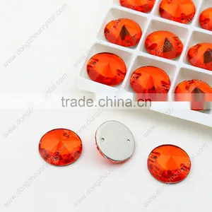 HOT!! Superb Quality Crystals! Flatback Round Sew/sewing on Crystal Rhinestones Factory Wholesale thumbnail-5