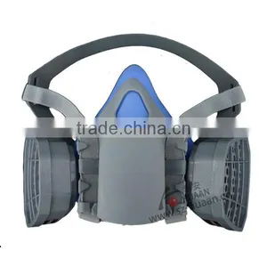 Half Face Gas Mask With Double Filter Cartridges thumbnail-1