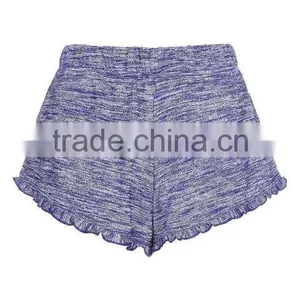 MGOO Newest Hot Sexy Girls Short Pants Angled Hemlines With Ruffle Trim Women Sport Wear Running Shorts thumbnail-5