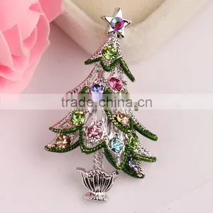 Zm53213a 2017 Cheap Christmas Ornaments Christmas Tree Brooch Wholesale thumbnail-3