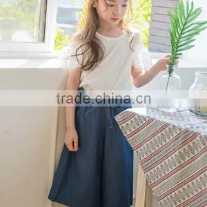 Zm35616a Fashion Clothing 2017 Wholesale Girls Shirts and Jean Pants Clothes Set thumbnail-2