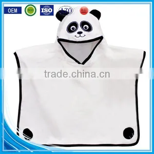 Embroidered Snuggle Custom Cotton Velour Animal Kids Hooded Poncho Towel thumbnail-1