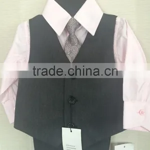 2017 New Style Latest Design China High Quality 3 Pieces Vest Pant Shirt Boy Suit thumbnail-1