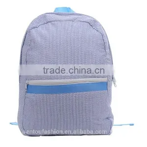 New Design Striped Todder With Monogrmmed Seersucker Backpack thumbnail-2