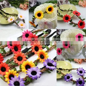 Wedding Flower Elastic Headband ,Bridal Hair Wreath Hair Accessory thumbnail-3